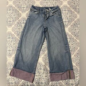 H&M Kids Blue Jeans with Purple Cuffs